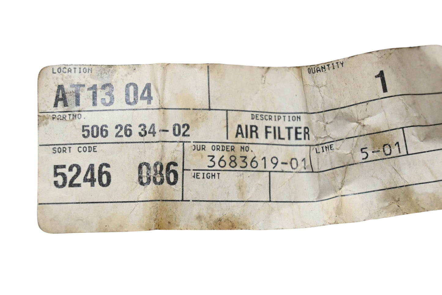 New OEM Husqvarna 506 26 34-02, 506263402 Air Filter NOS