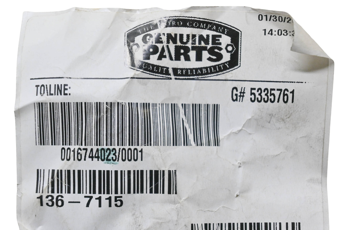 Toro 136-7115 Extension Spring NOS