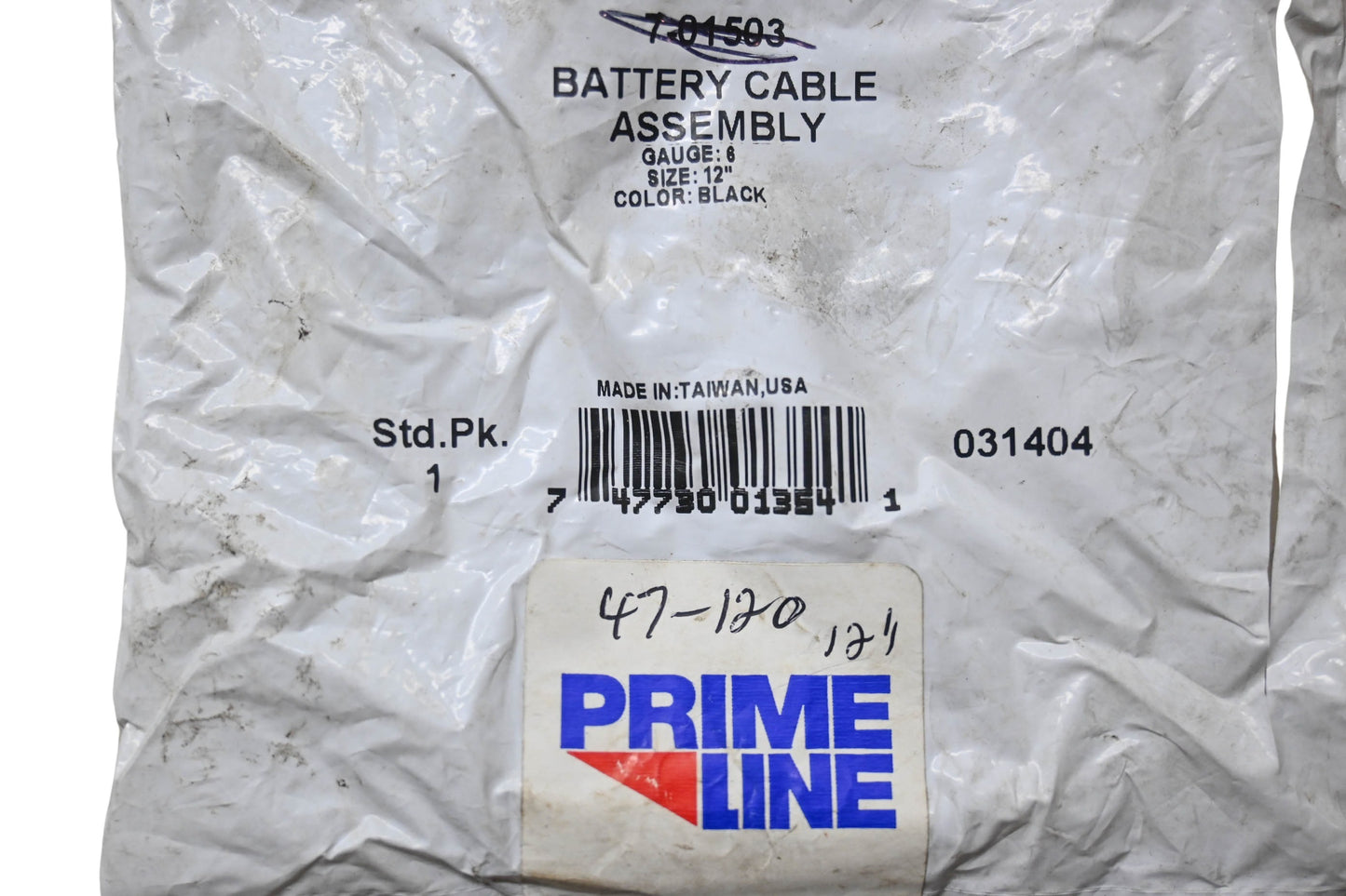 Prime Line 7-01503, 47-120 Battery Cable Assembly 12" NOS