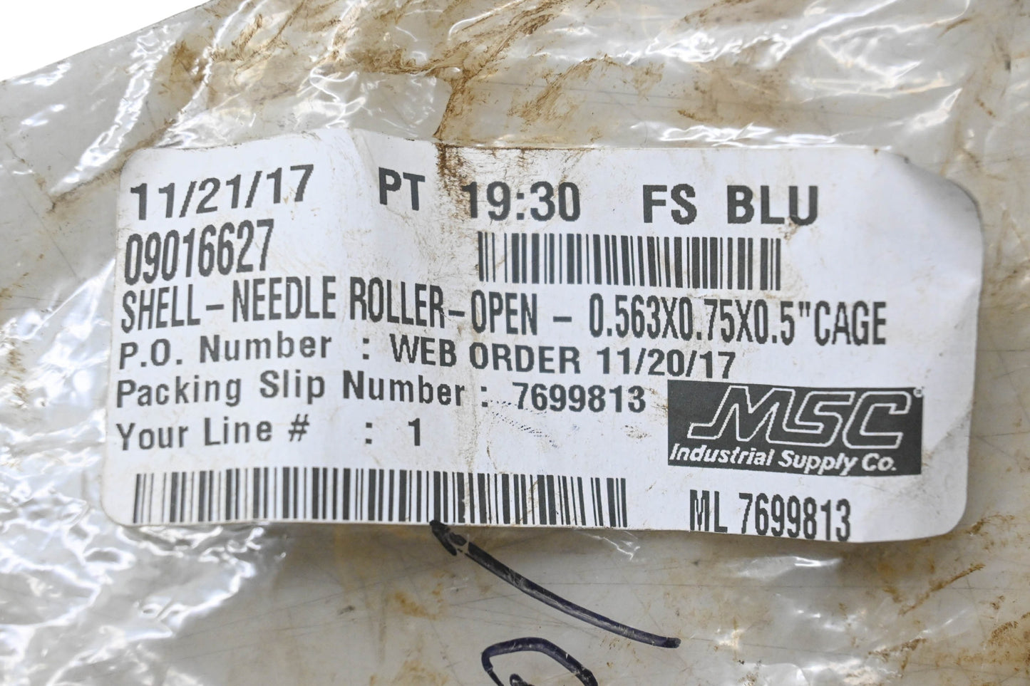MSC 09016627 Needle Roller Bearing NOS
