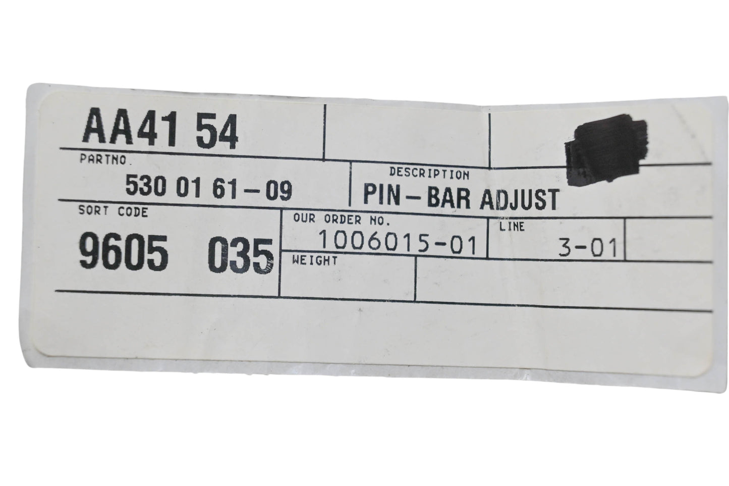 New OEM Husqvarna 530 01 61-09, 530016109 Bar Adjust Pin NOS