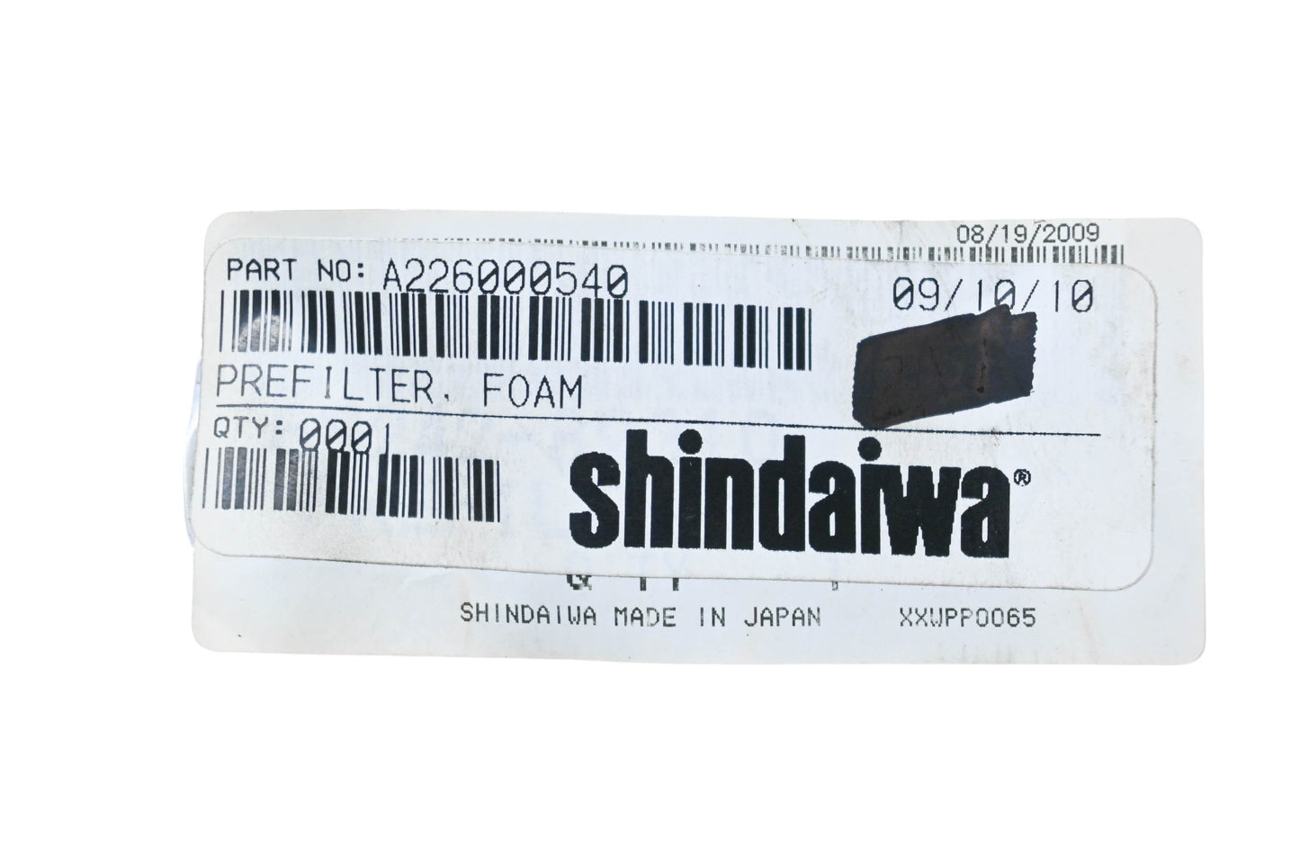 Shindaiwa A226000540 Foam Prefilter NOS