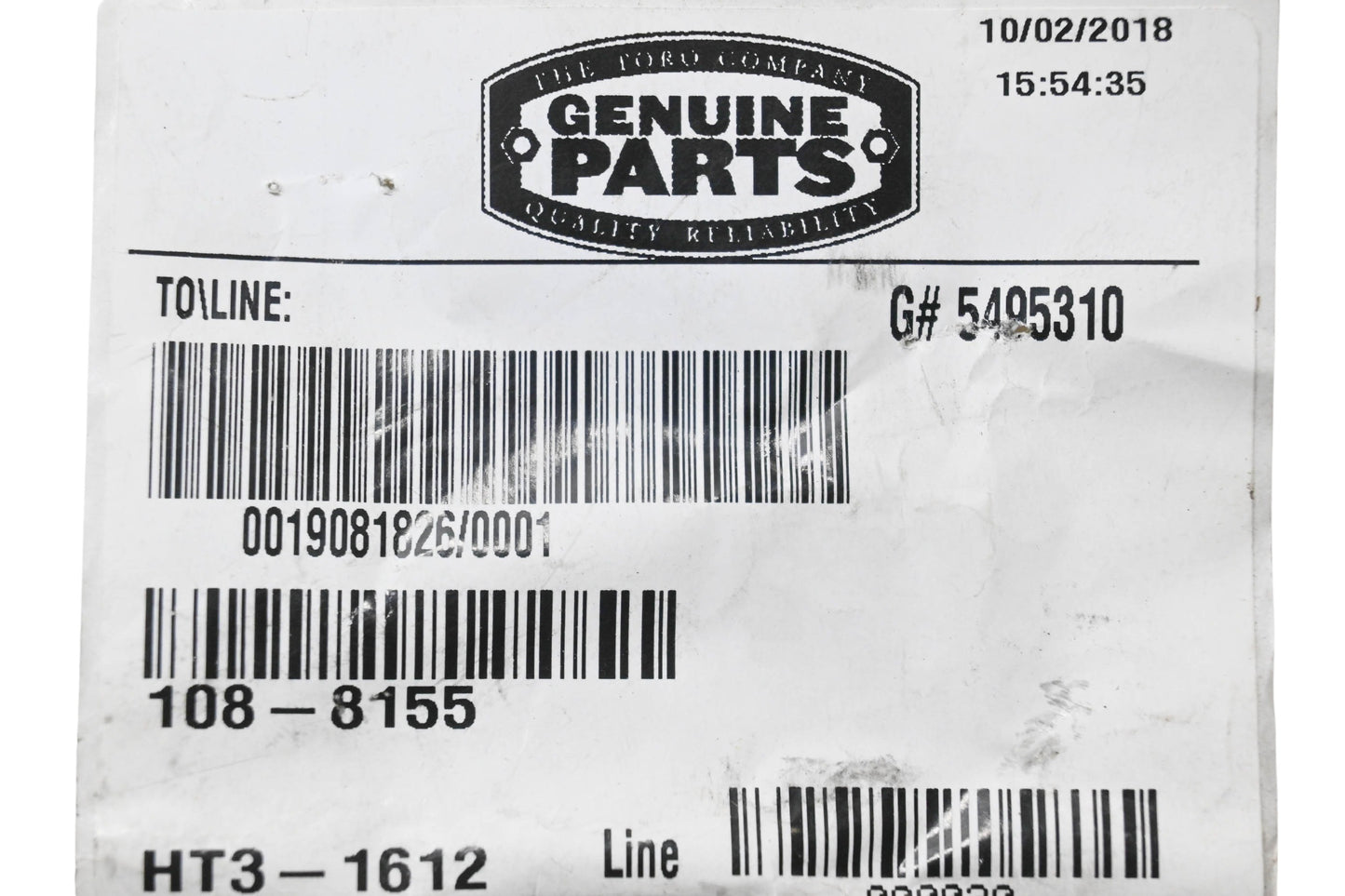 Toro 108-8155 Cable Assembly NOS