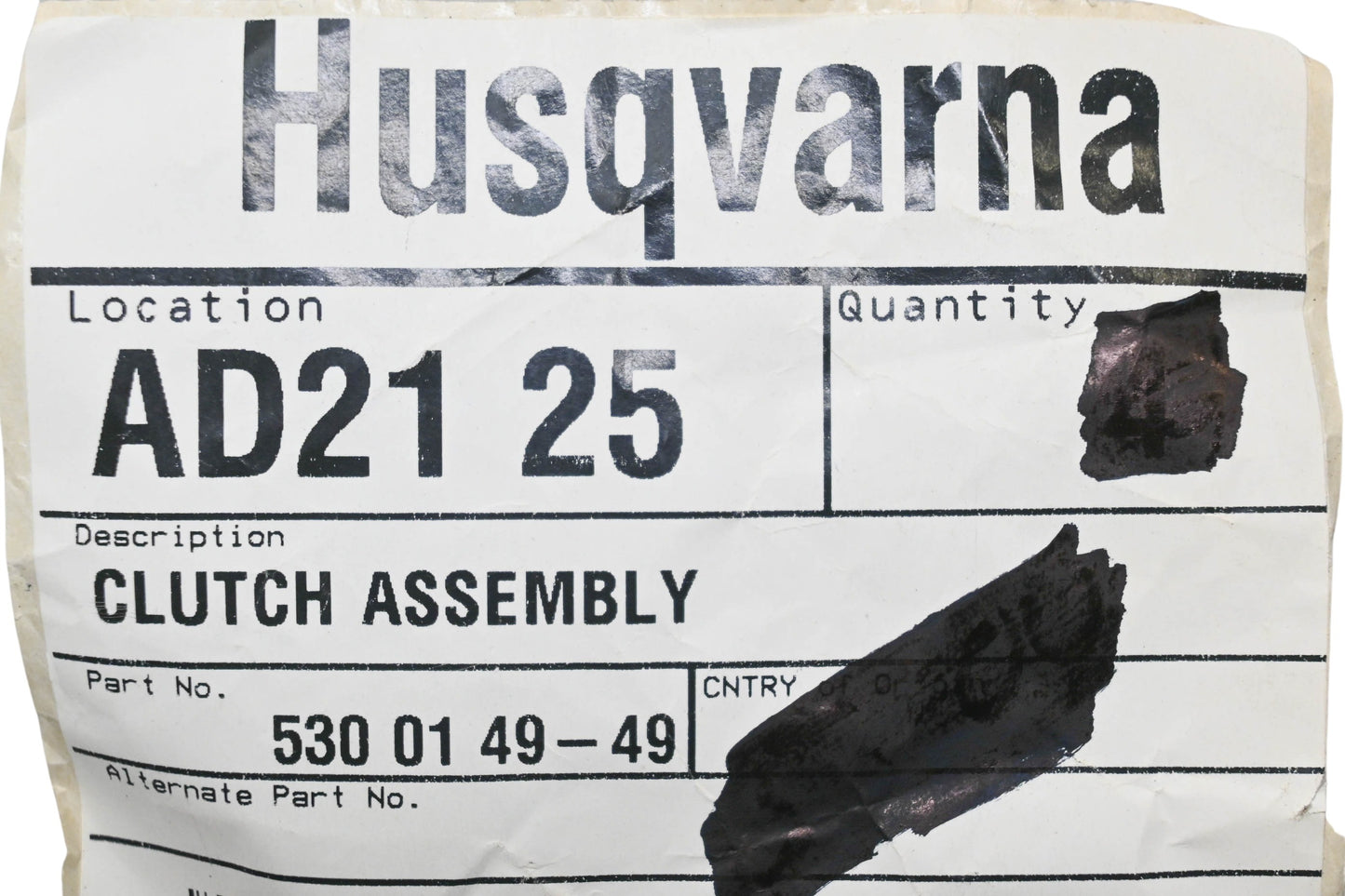 New OEM Husqvarna 530 01 49-49, 530014949 Clutch Assembly NOS