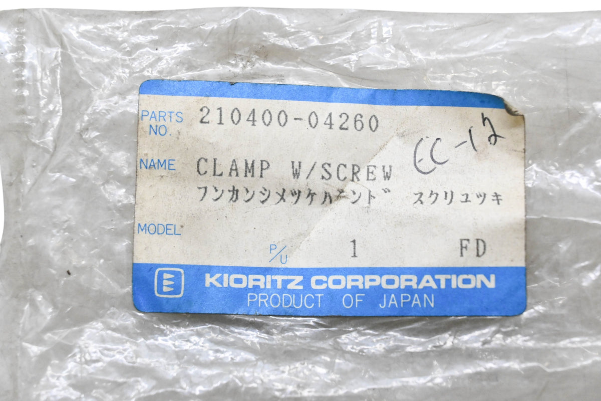 Kioritz Corporation 210400-04260, 21040004260 Clamp & Screw NOS