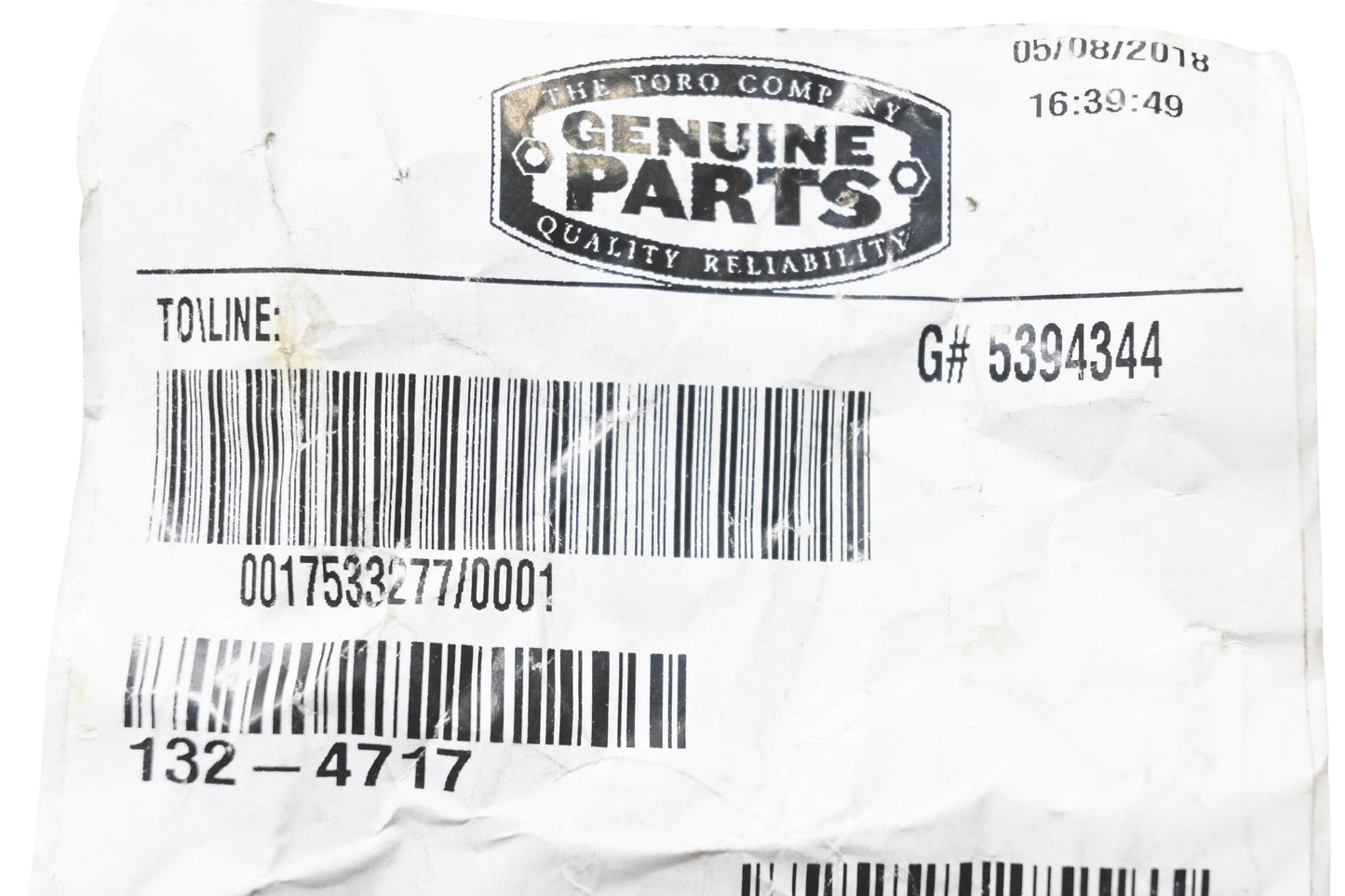 Toro 132-4717 Flat Idler Pulley NOS