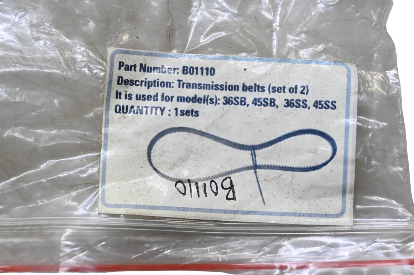 Aftermarket B01110 Transmission Belt NOS