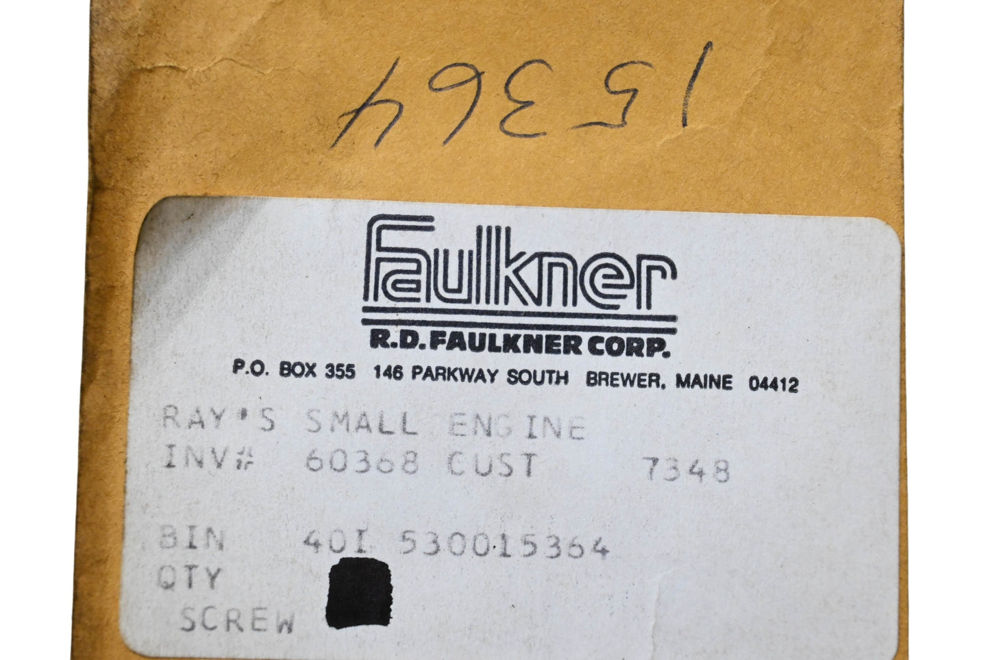 Poulan 15364, 530015364 Screw NOS