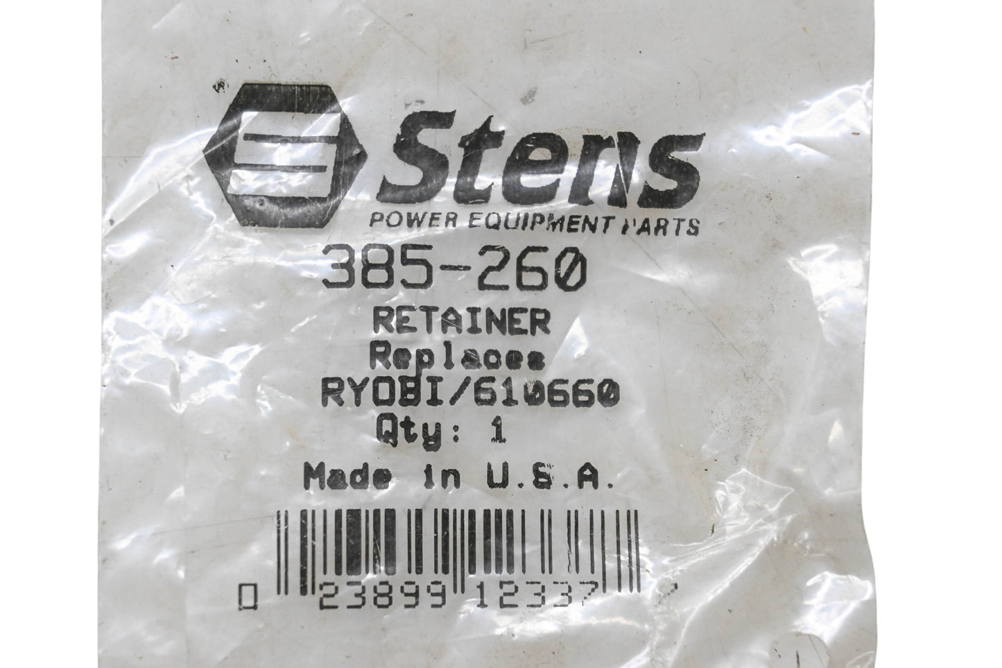 Stens 385-260, 610660 Retainer NOS