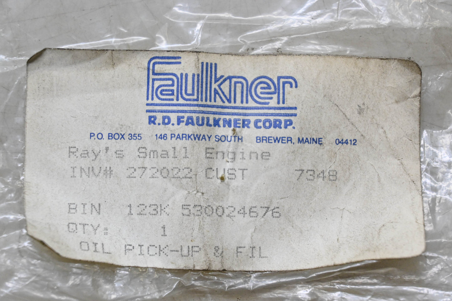 New OEM Husqvarna 530024676 Oil Pick-up NOS