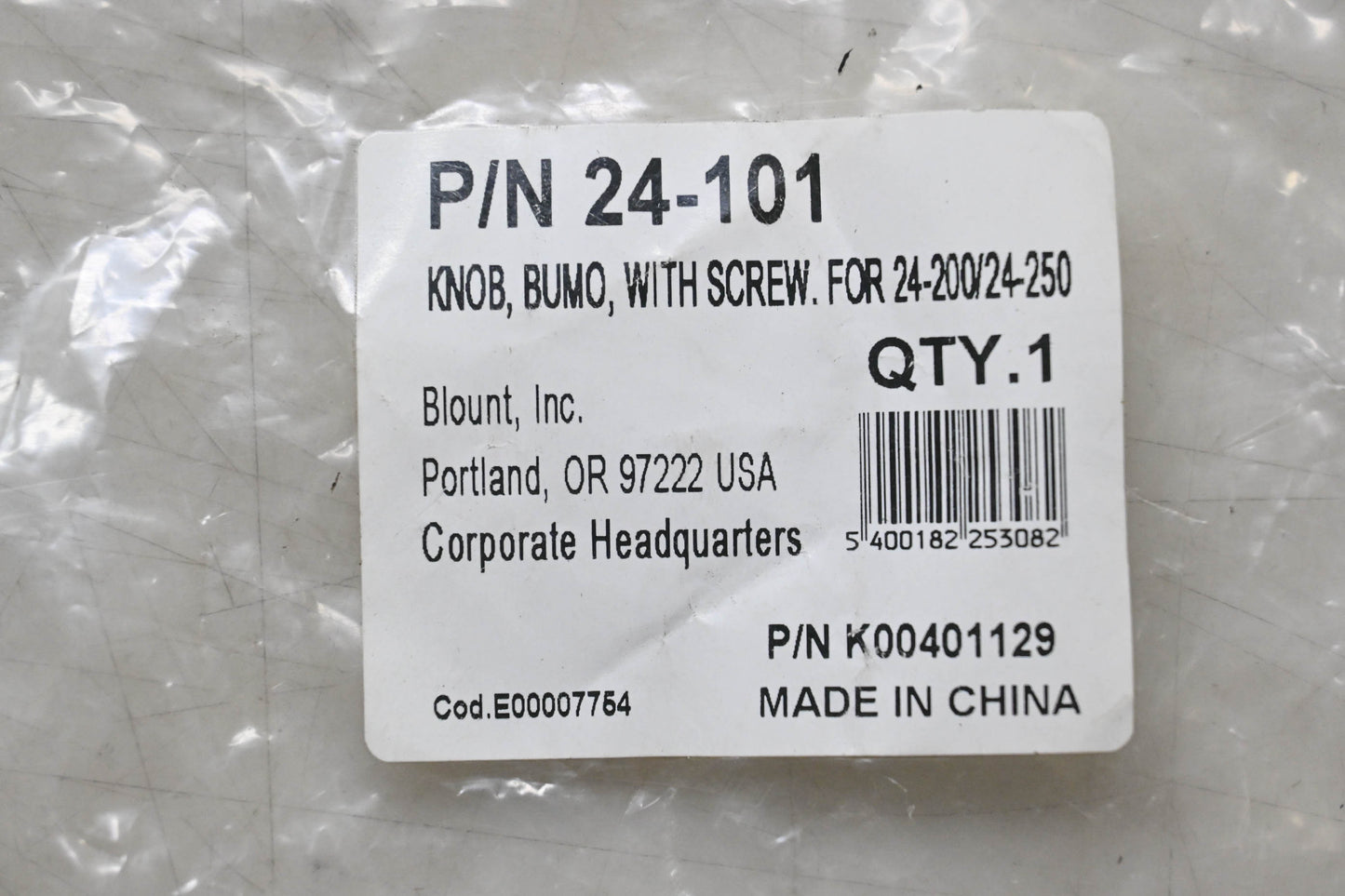 Oregon 24-101 Bump Knob & Screw NOS