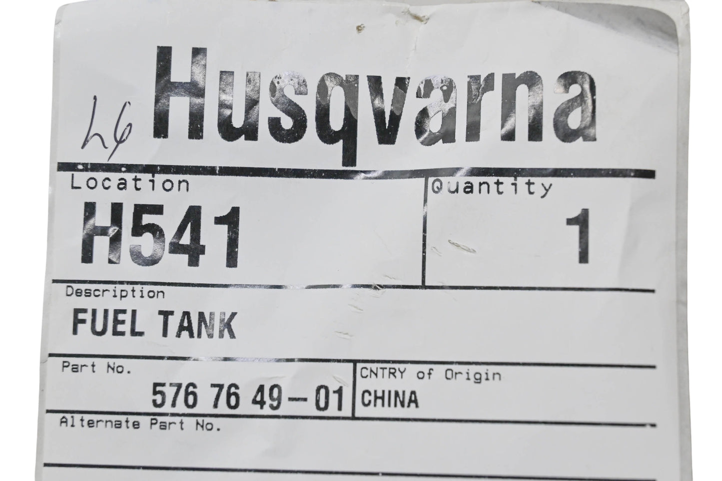 New OEM Husqvarna 576 76 49-01, 576764901 Fuel Tank NOS