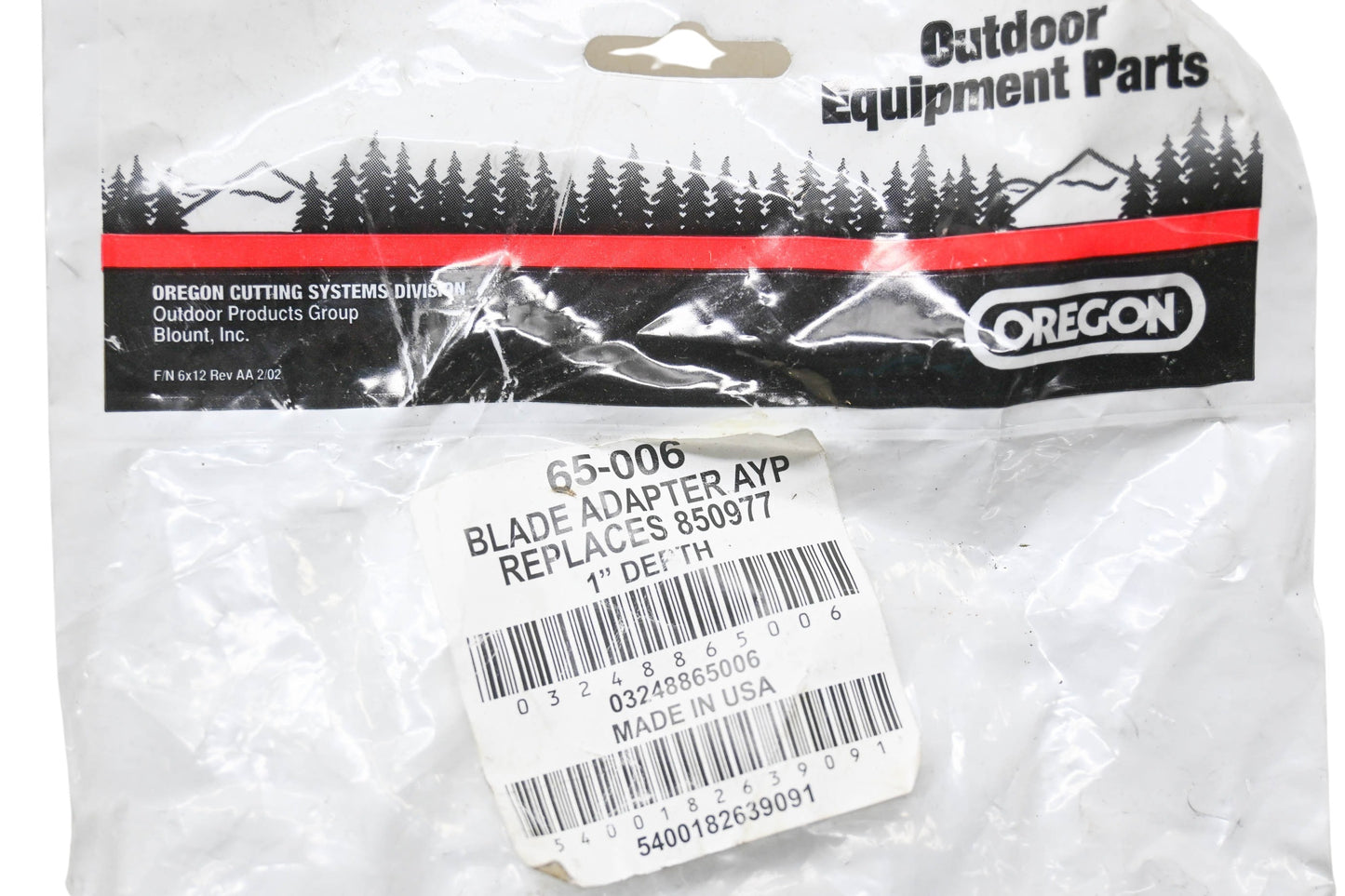 Oregon 65-006, 850977 Blade Adapter NOS
