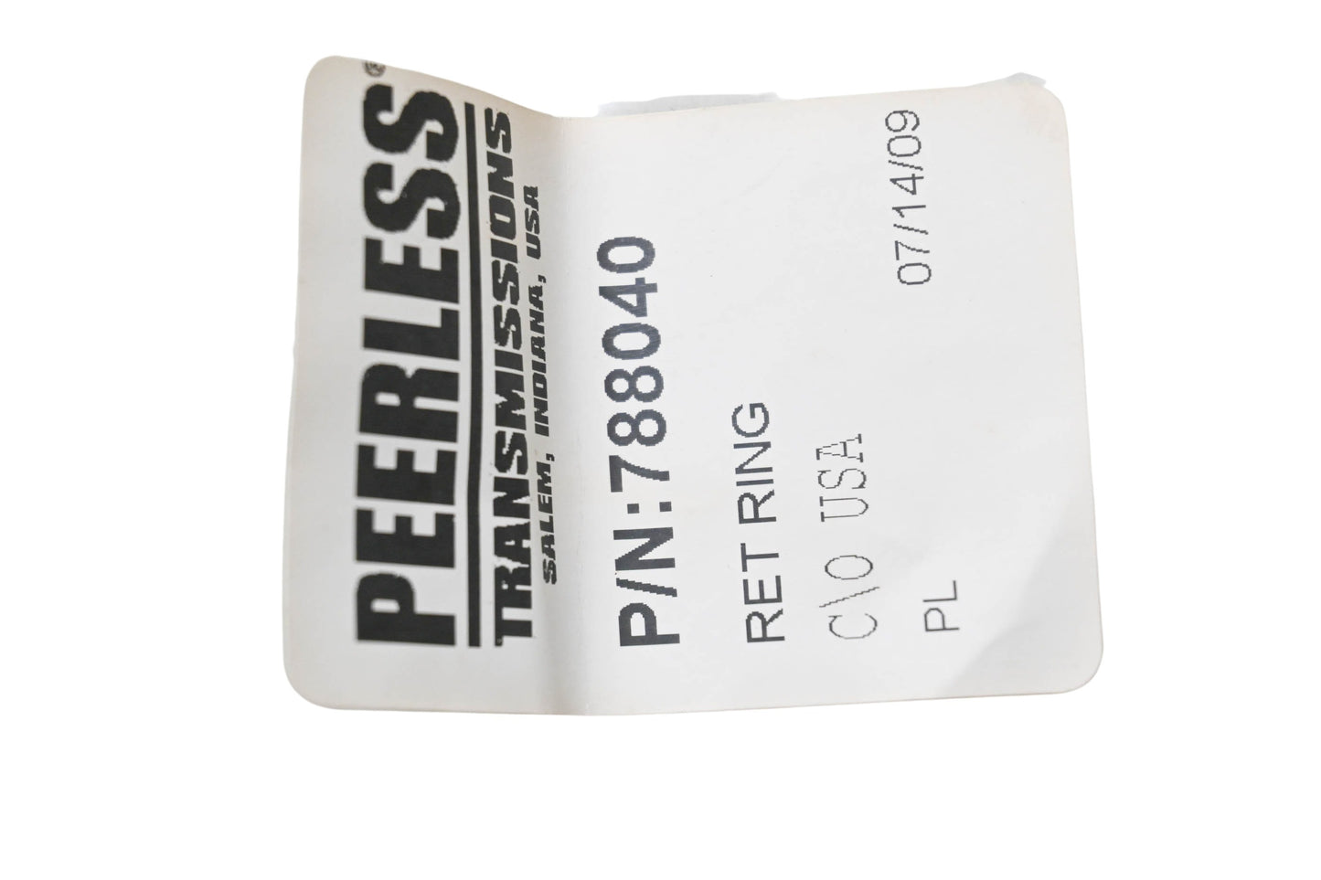 Peerless 788040 Retaining Ring NOS