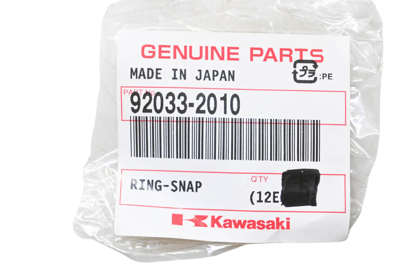New OEM Kawasaki 92033-2010 Snap Rings Qty 3 NOS