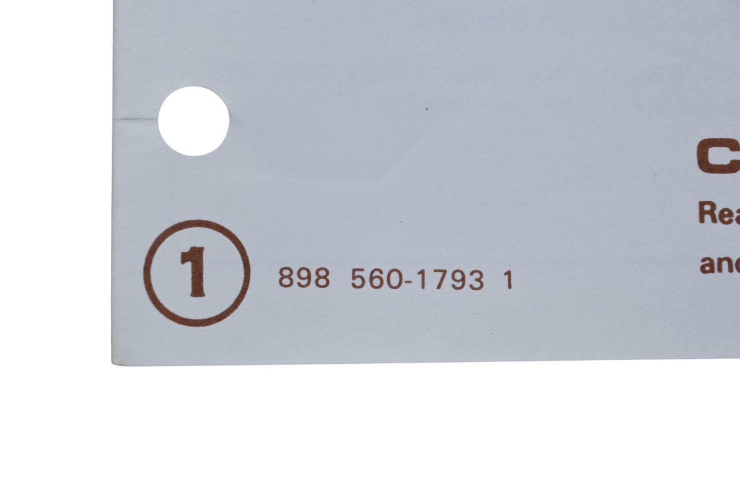 Kioritz Corporation 898 560-1793 1 Echo Operator's Manual Chain Saw CS-550EVL CS-550EVLP