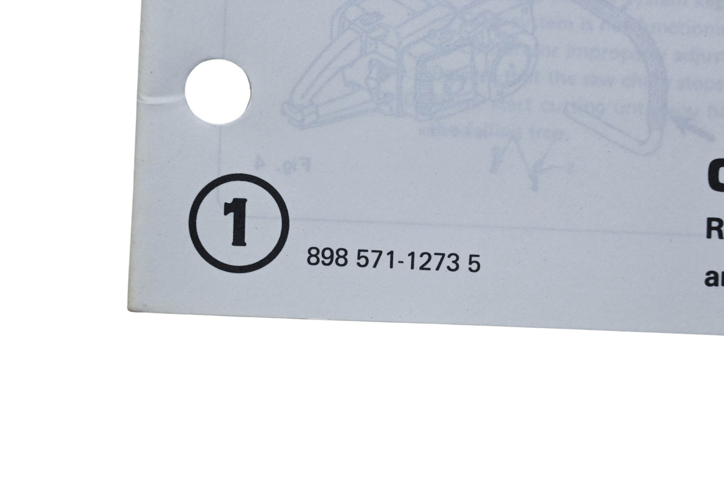 Kioritz Corporation 898 571-1273 5 Echo Chain Saw Operator's Manual CS-750EVL