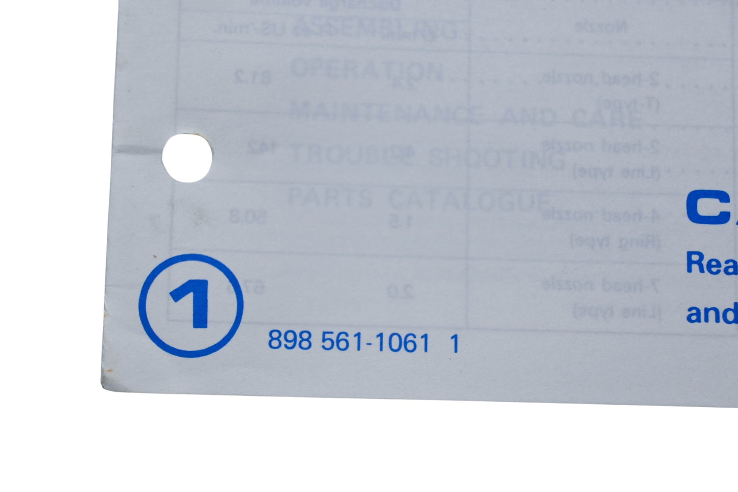 Kioritz Corporation 898 561-1061 1 Echo Operator's Manual Echo Power Sprayer SHR-200E