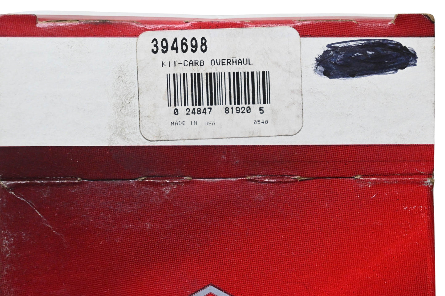 New OEM Briggs & Stratton 394698 Carburetor Overhaul Kit NOS