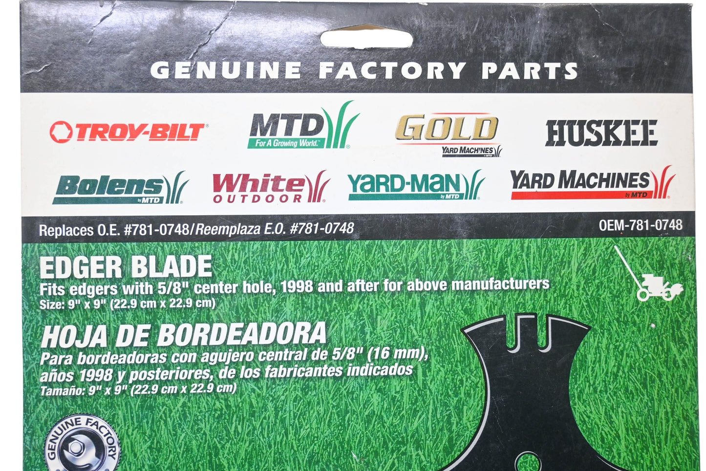 Genuine Factory Parts 781-0748, OEM-781-0748 Edger Blade NOS