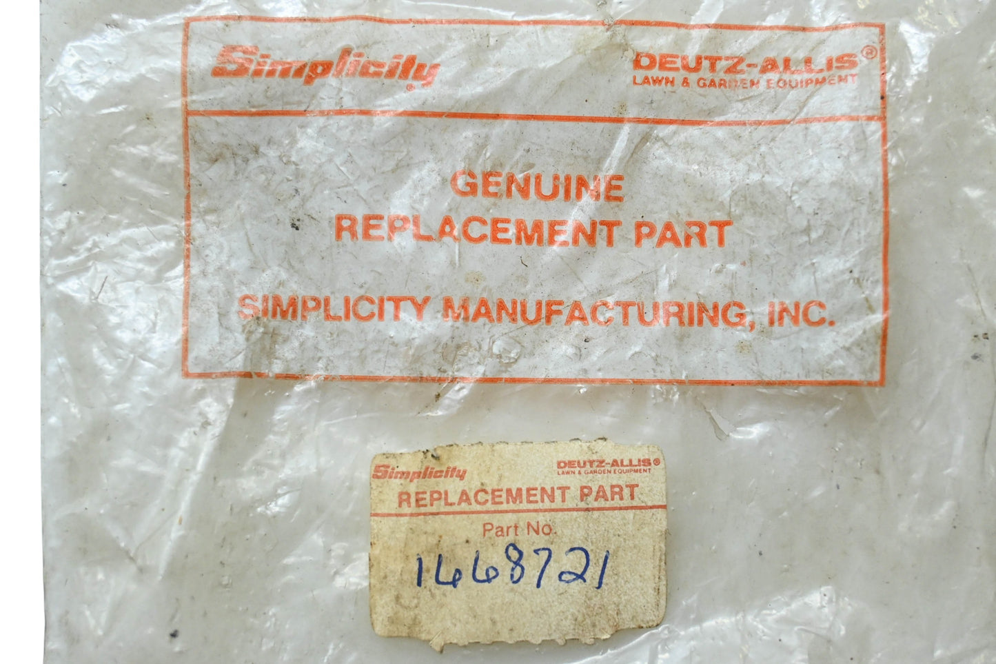 Simplicity 1668721 Amber Lens NOS