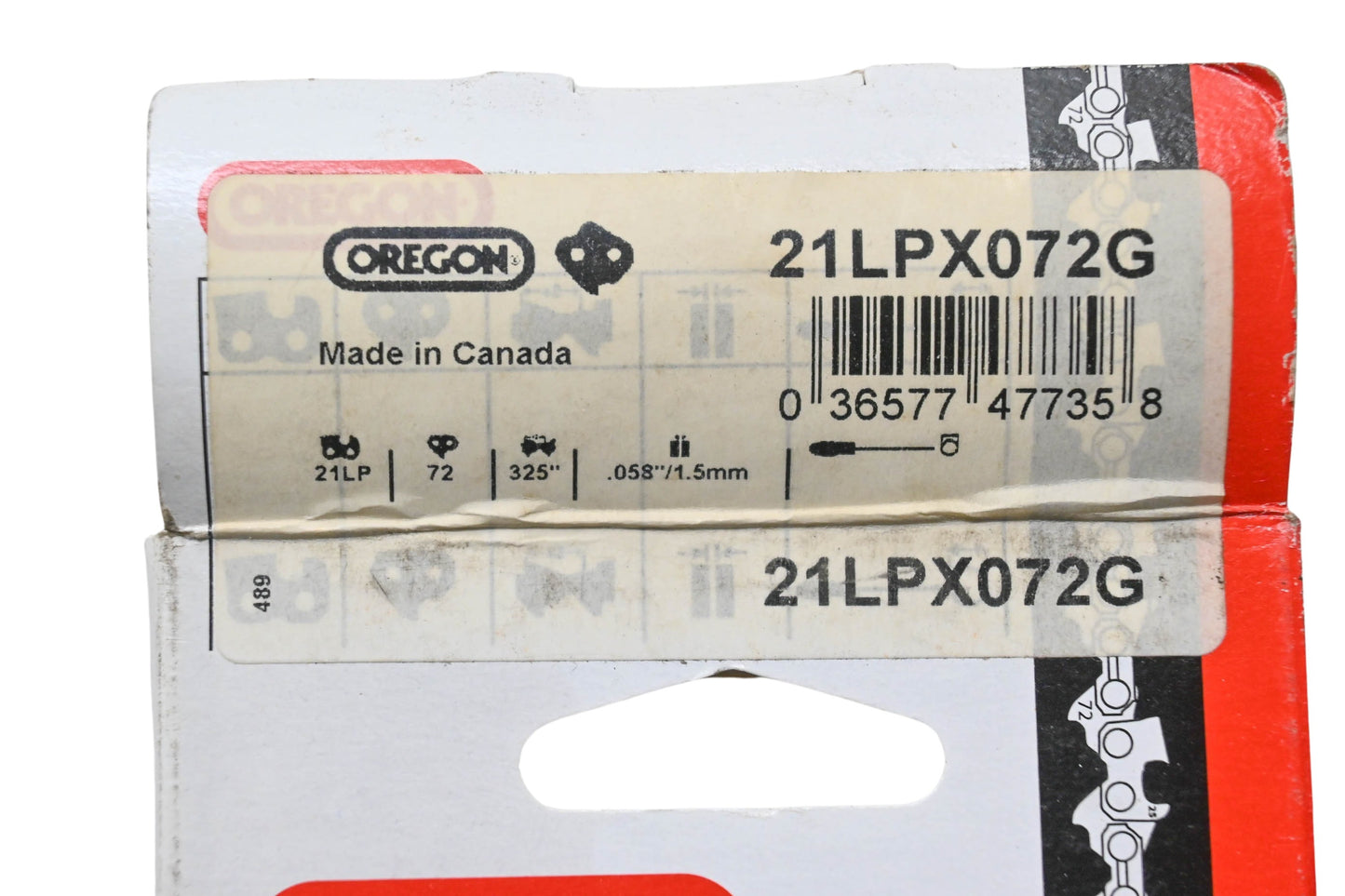 Oregon 21LPX072G Saw Chain 72 Link 3/8" Pitch .058" Gauge NOS