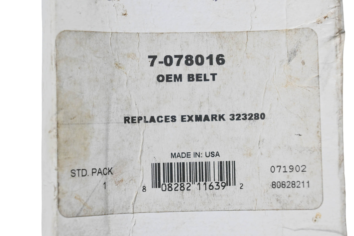 Aftermarket 7-078016, 323280 OEM Belt NOS