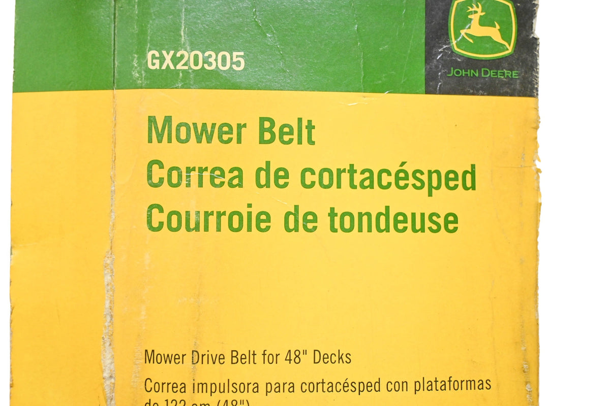 New OEM John Deere GX20305 Mower Drive Belt for 48" Decks NOS