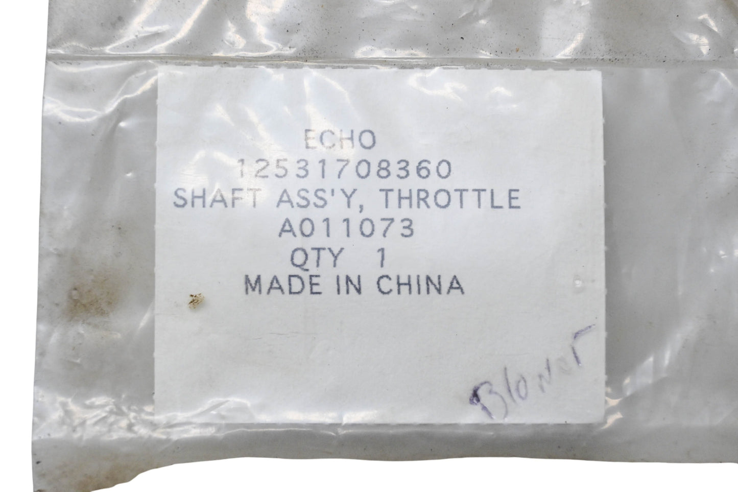 New OEM Echo 12531708360 Throttle Shaft Assembly NOS