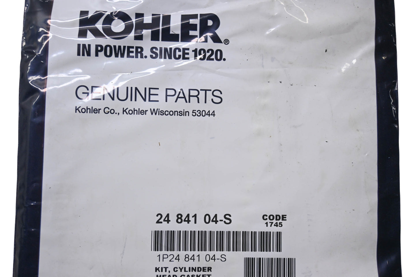 Kohler 24 841 04-S Cylinder Head Gasket Kit NOS