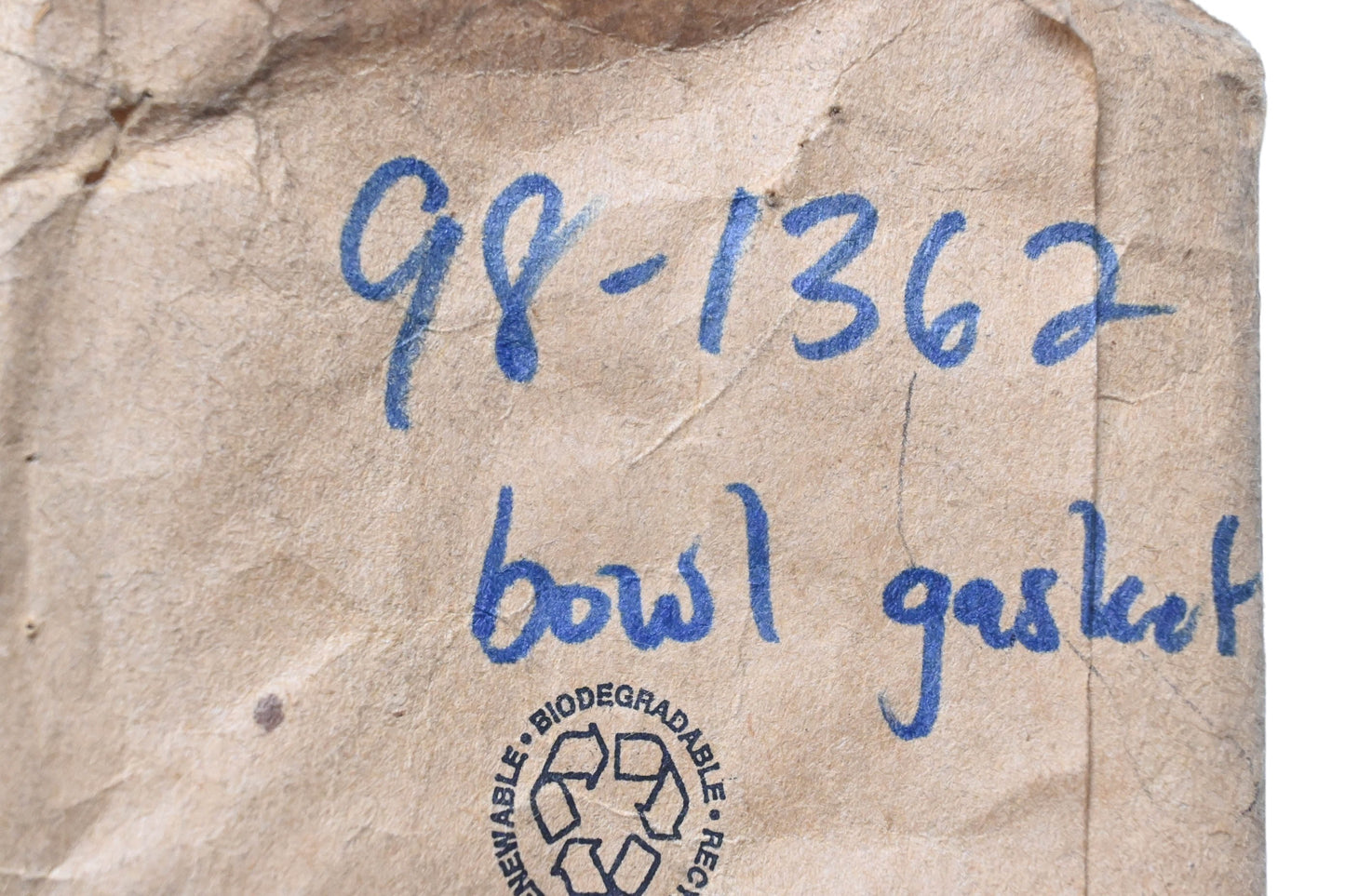 Toro 98-1362 Bowl Gasket NOS