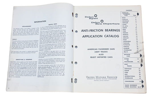 Delco Remy 2A-100 1961 Anti-Friction Bearings Catalog