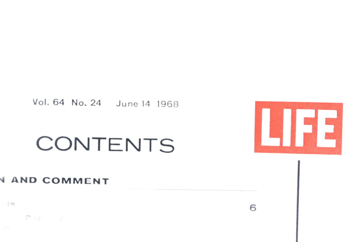 LIFE DK026-16 June 14, 1968 Magazine