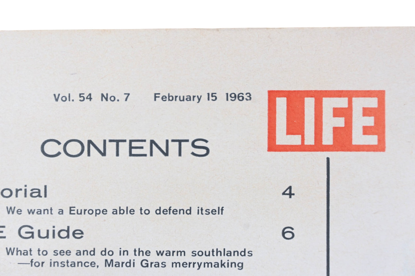LIFE DK026-28 February 15, 1963 Magazine