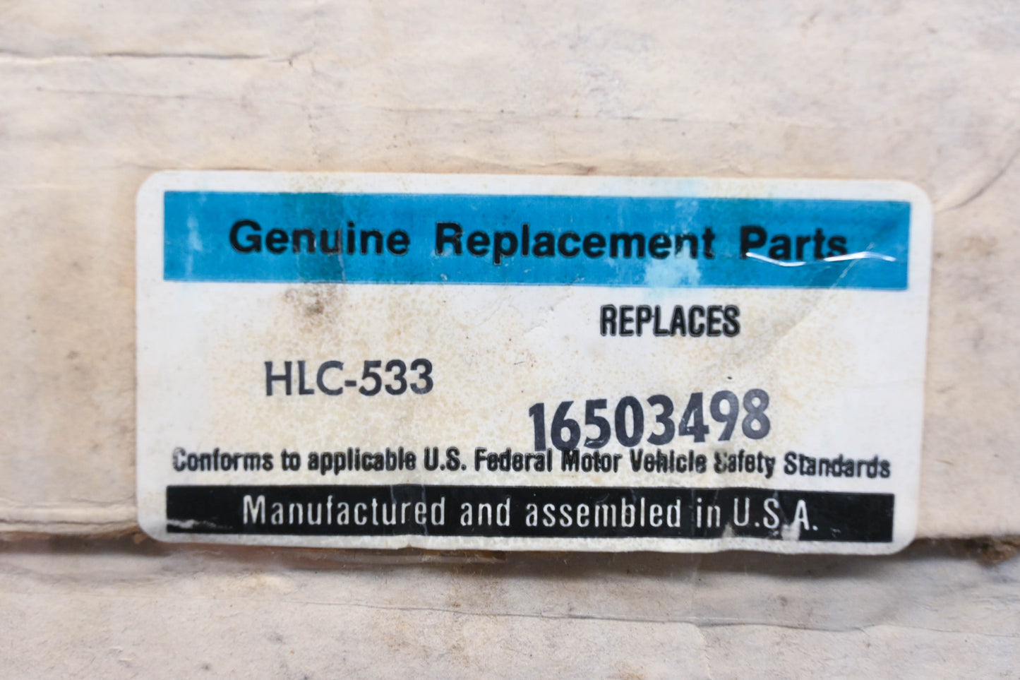 Aftermarket 16503498, HLC-533 Sylvania Halogen Headlamp NOS