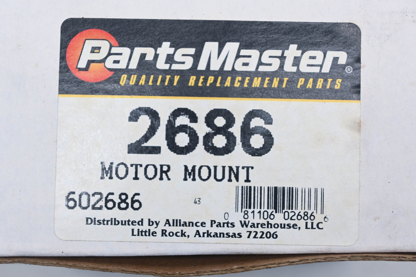 Parts Master 2686, 602686 Motor Mount NOS