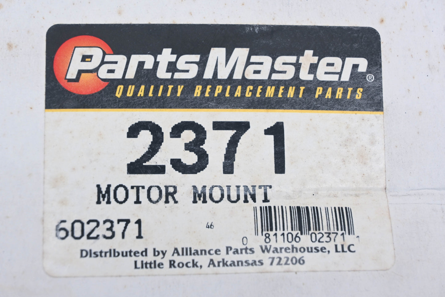 Parts Master 2371, 602371 Motor Mount NOS