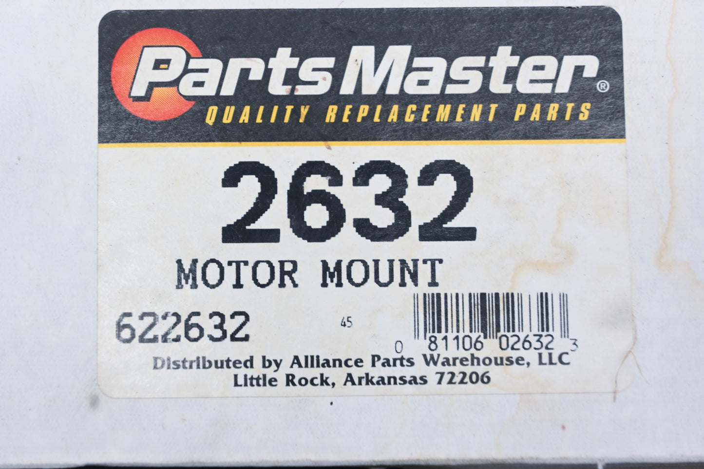 Parts Master 2632, 622632 Motor Mount NOS