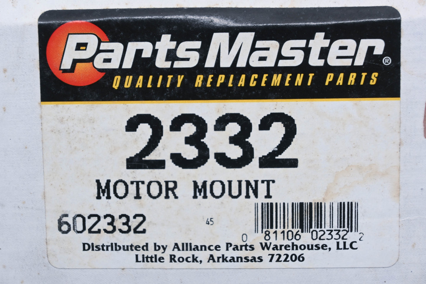 Parts Master 2332, 270-2332, 602332 Motor Mount NOS