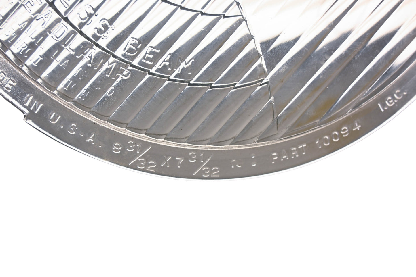 C.M. Hall Lamp Company 10094 Clear Glass 8-31/32" x 7-31/32" #1110 Headlamp Lens NOS