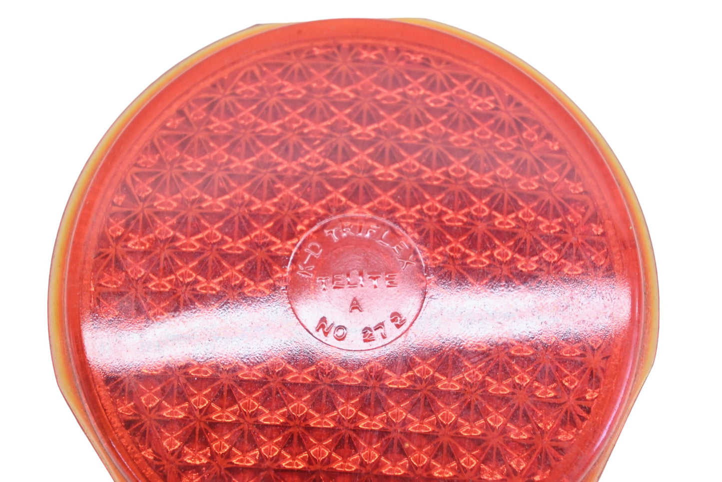 K-D Triflex 272 Red Glass 3-3/8" Taillight Lens NOS