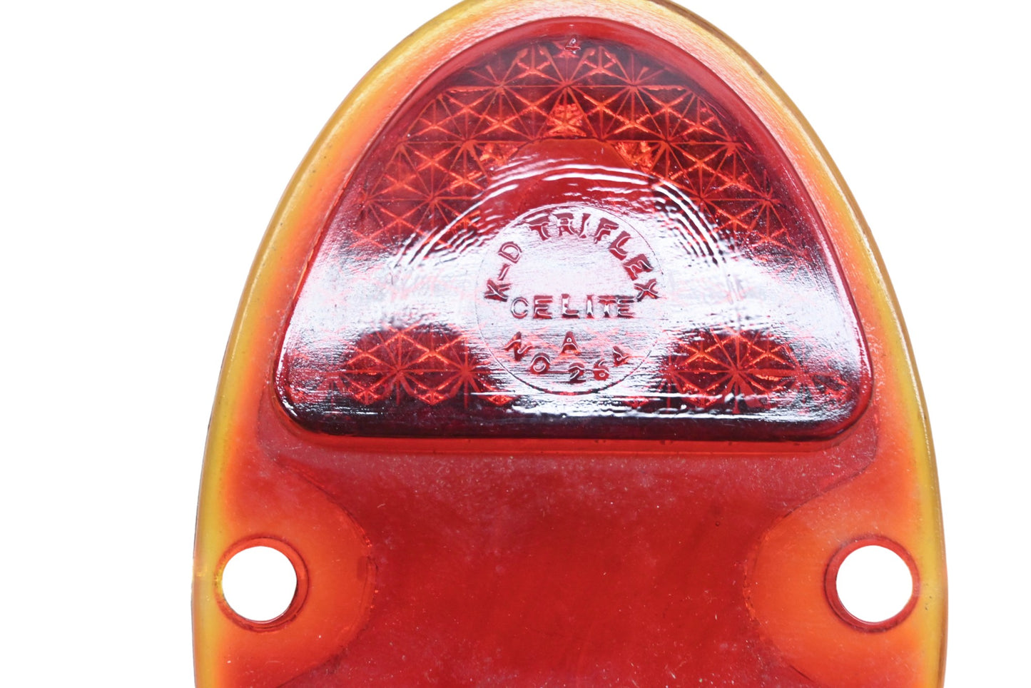 K-D Triflex 264 Red Glass Taillight 3" x 4-15/16" Lens NOS