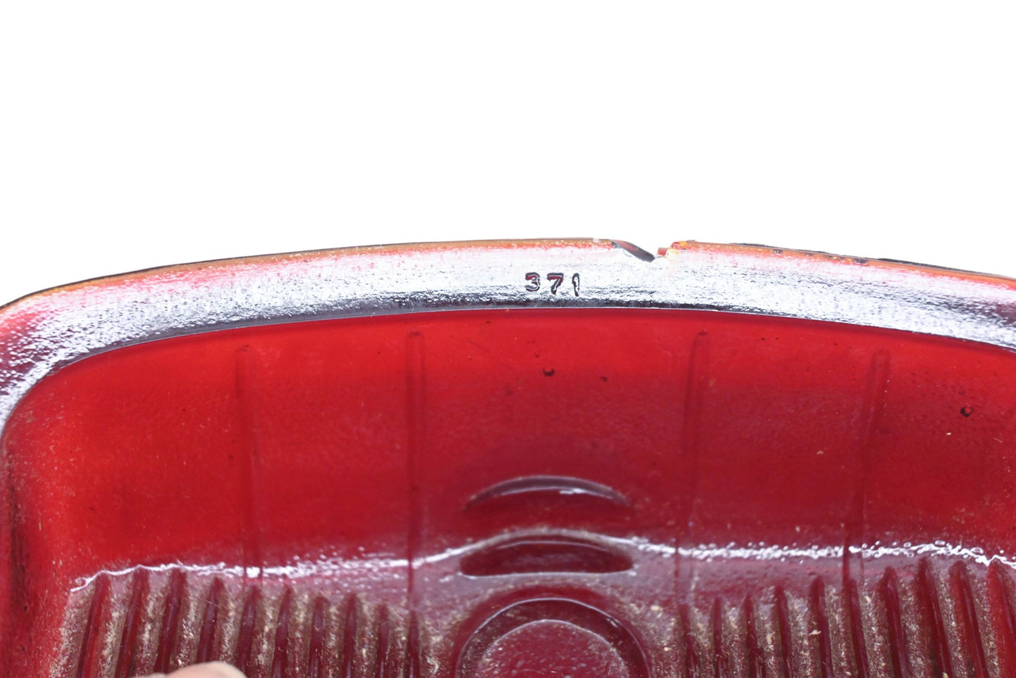 Lynx-Eye T-371, 371 Dark Red Glass 4-7/8" x 2-3/4" Taillight Lens NOS