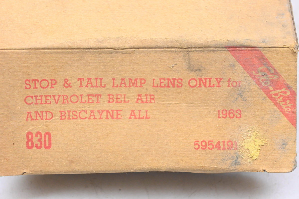Glo-Brite 830, 5954191, TMC-1004 Red Taillight Lens NOS