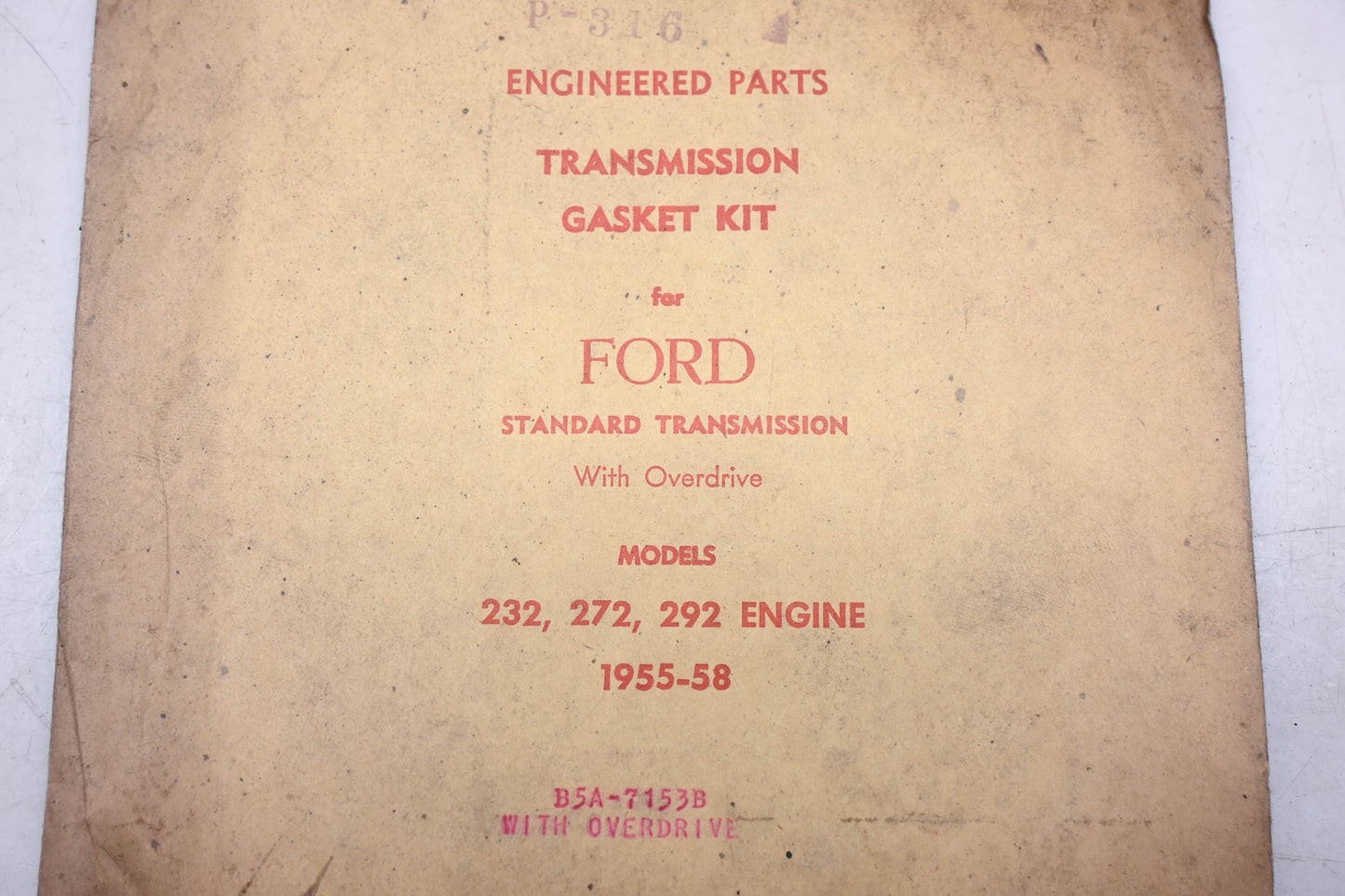 New OEM Ford B5A-7153-B, B5A7153B Gasket Kit NOS