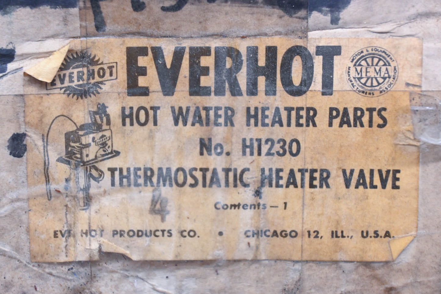 Everhot H1230 Heater Control Valve Assembly NOS