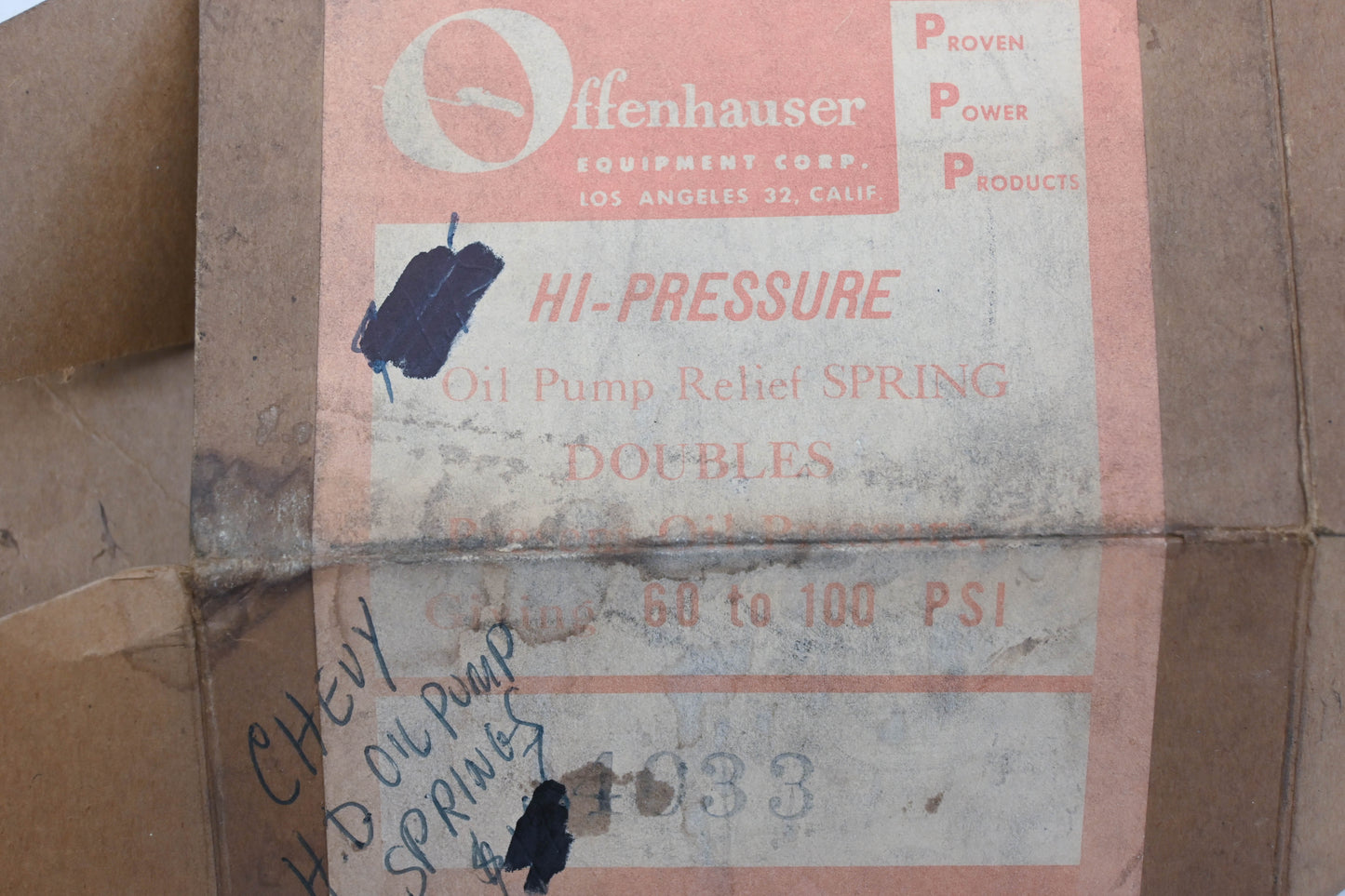 Offenhauser 4033 Oil Pump Relief Spring NOS