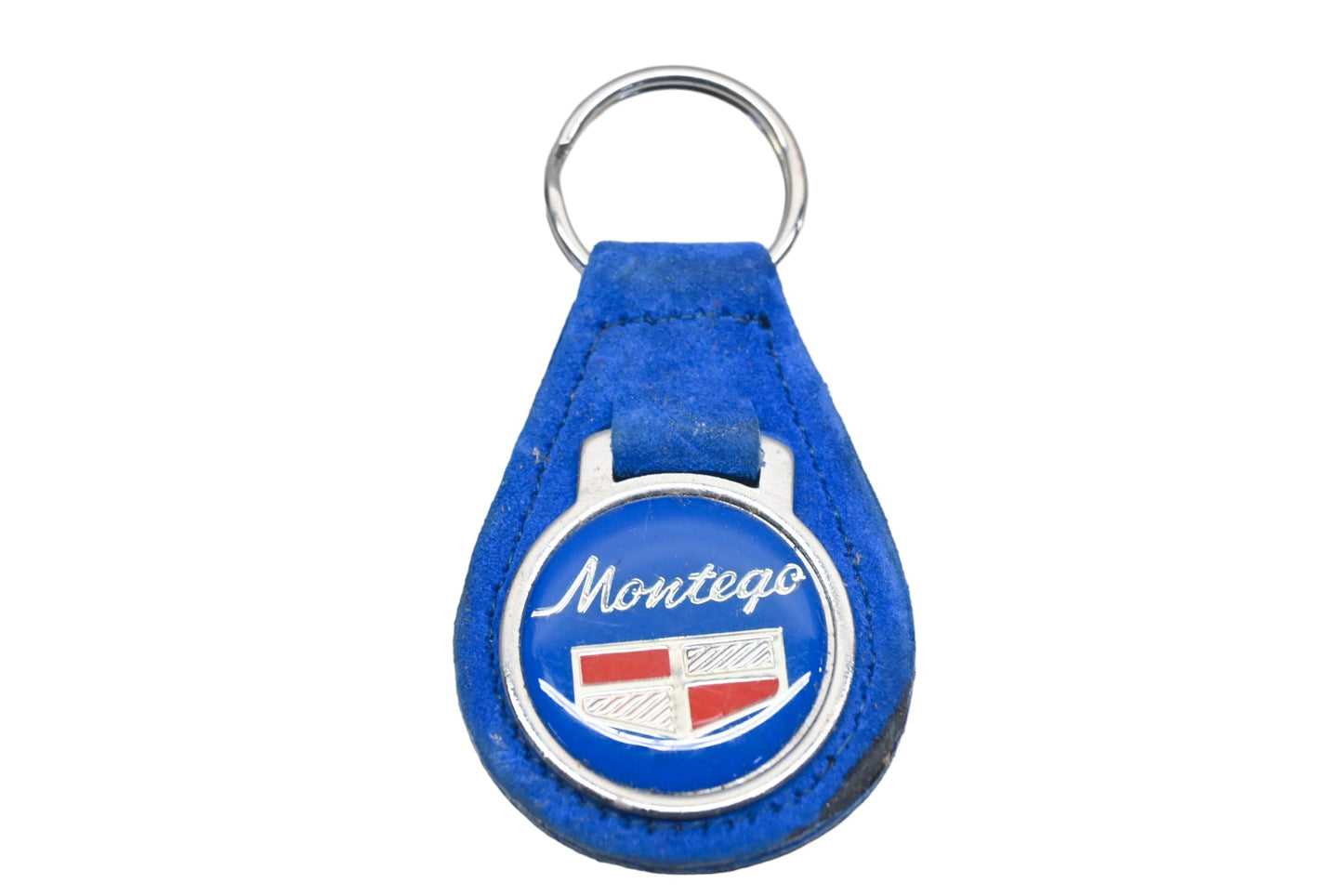 New OEM Ford BC009-7 Mercury Montego Blue Leather Crest Key Ring NOS