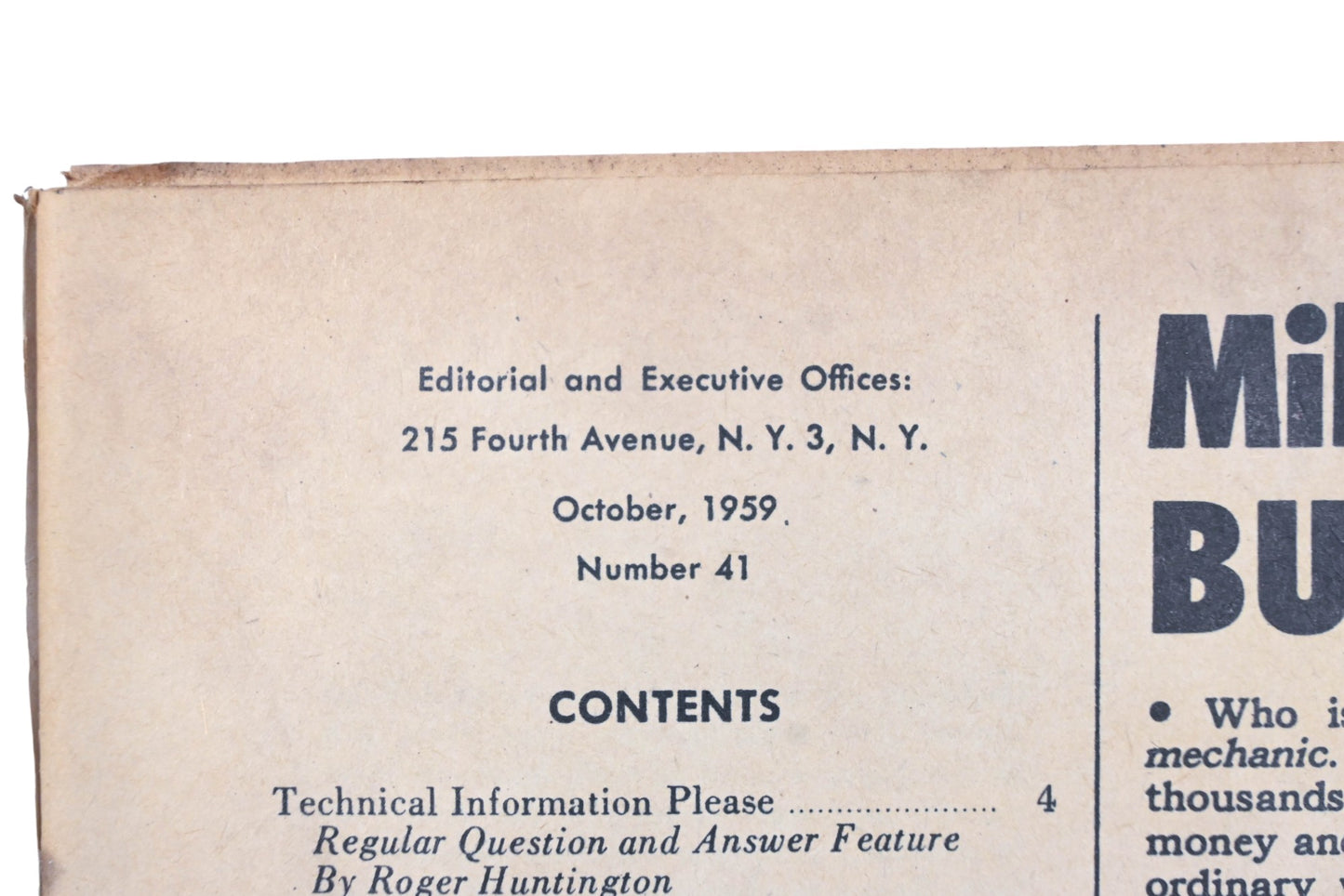 Speed Mechanics WC034-52 October 1959 Magazine