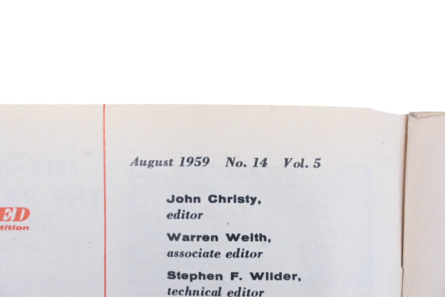 Sports Car Illustrated WC034-58 August 1959 Magazine
